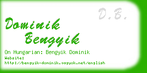 dominik bengyik business card
